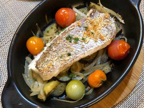 旬の味、真鯛のグリル